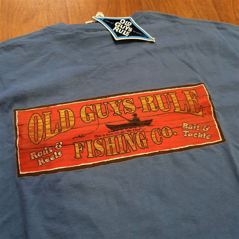 OLD GUYS RULE T-SHIRT - FISHING RED