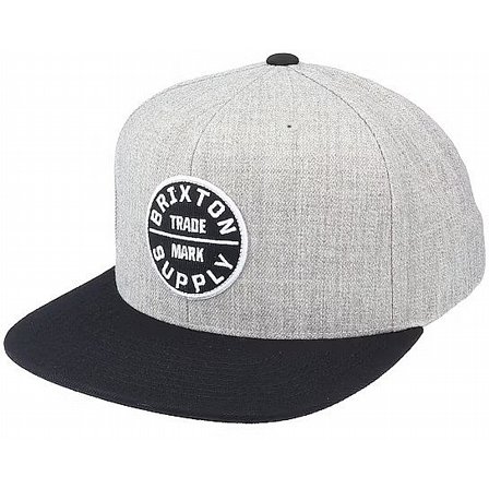 BRIXTON KEPS - OATH III SNAPBACK - LIGHT HEATHE GREY/BLACK