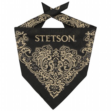BANDANA - STETSON PAISLEY BANDANDA SVART