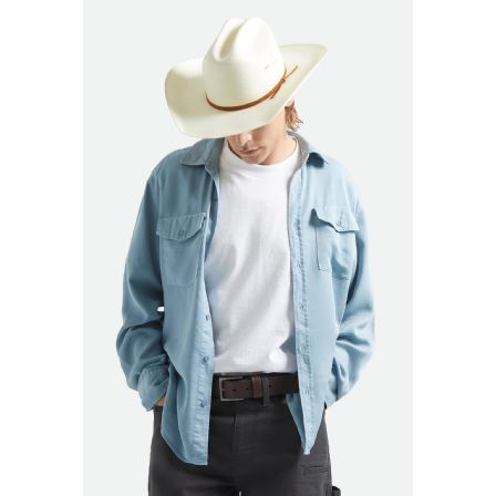 BRIXTON HATT - LAREDO COWBOY - LAREDO STRAW HAT - BONE