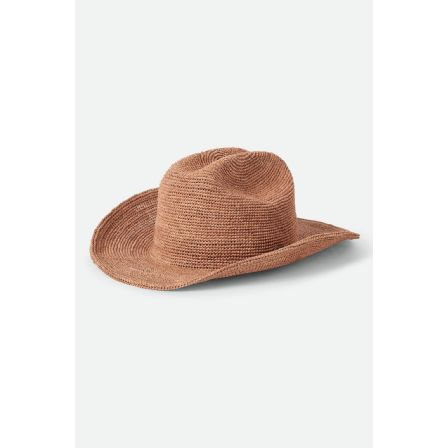 BRIXTON HATT - ODESSA STRAW PACKABLE COWBOY HAT ITALIAN CLAY