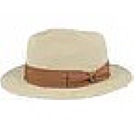 BRIXTON HATT - ROMA STRAW PACKABLE FEDORA-NATURELL