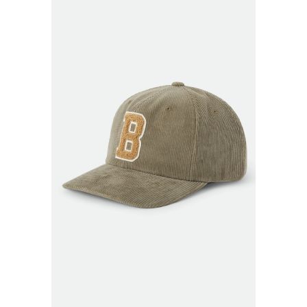BRIXTON KEPS - BIG B ADJUSTABLE HAT - DARK OLIVE CORDUROY