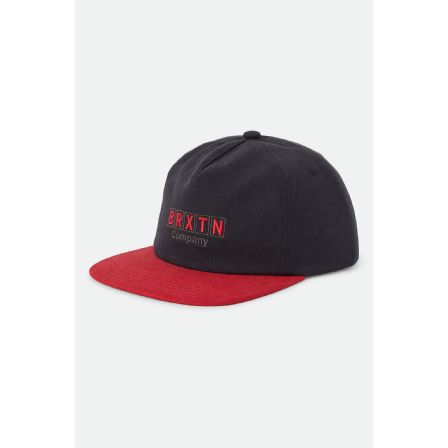 BRIXTON KEPS - BLOCKED SNAPBACK BLACK/RED