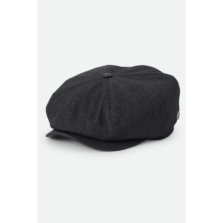 BRIXTON KEPS - BRODD BAGGY FLANNEL SNAP CAP BLACK DENIM/BLACK