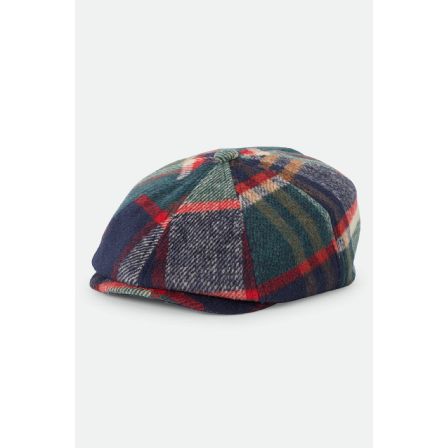BRIXTON KEPS - BROOD NEWBOYS CAP - Navy/Green/Red/Cream