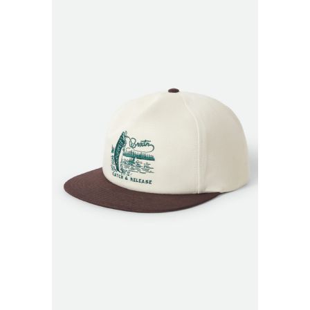 BRIXTON KEPS - CATCH AND RELEASEHP SNAPBACK OFF WHITE/BROWN