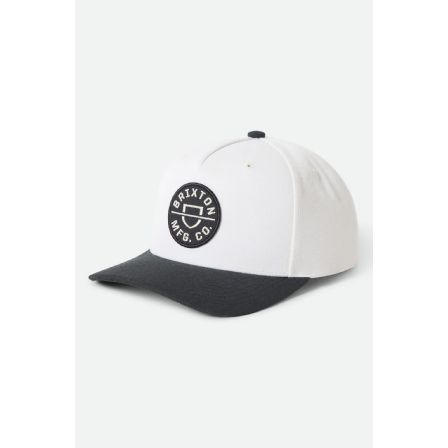 BRIXTON KEPS - CREST C MP SNAPBACK - BLACK/OFFWHITE