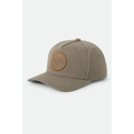 BRIXTON KEPS - CREST C MP SNAPBACK - DARK OLIVE/CARAMEL