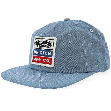 BRIXTON KEPS - FORD SERVICE DEPT SNAPBACK BLUE CAMBREY A-FRAME