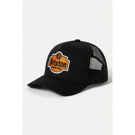BRIXTON KEPS - GENUINE OLTY C NP MP TRUCKER HAT - BLACK