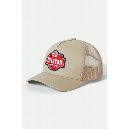 BRIXTON KEPS - GENUINE OLTY C NP MP TRUCKER HAT - SAND/SAND
