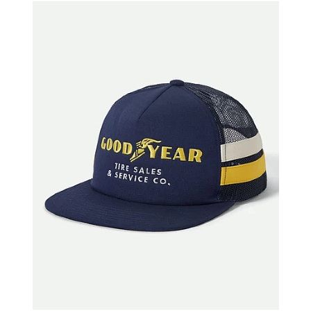 BRIXTON KEPS - GOODYEAR SERVICE MP TRUCKER HAT - NAVY