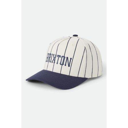 BRIXTON KEPS - HOMERUN SNAPBACK - OFF WHITE/NAVY