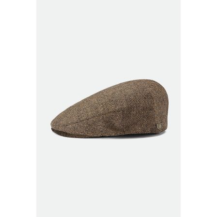 BRIXTON KEPS - HOOLIGAN FLAT CAP BROWN/KHAKI