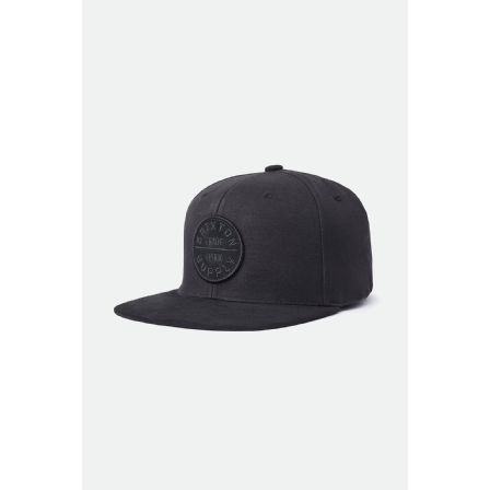 BRIXTON KEPS - OATH III SNAPBACK - BLACK/BLACK