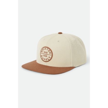 BRIXTON KEPS - OATH III SNAPBACK - KHAKI/CARAMEL