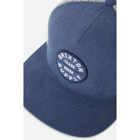 BRIXTON KEPS - OATH MP TRUCKER HAT - BLUE CAMBRAY/WHITE