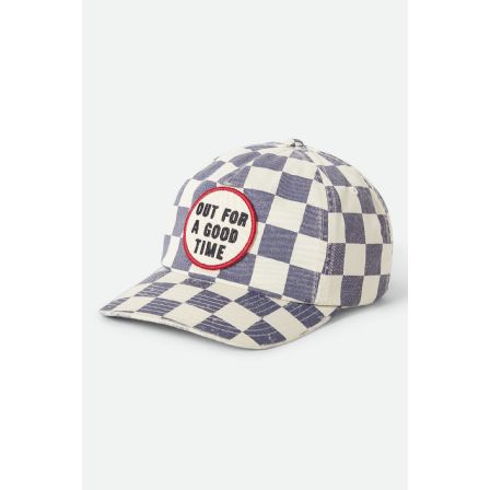 BRIXTON KEPS - OUT FOR A GOOD TIME LP ADJ - NAVY GINGHAM