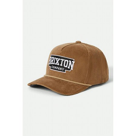 BRIXTON KEPS - PIERSON C NP SNAPBACK SAND CORDUROY