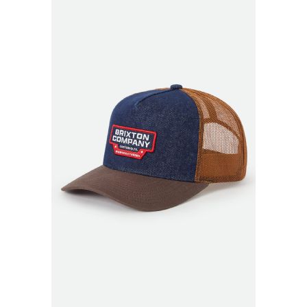 BRIXTON KEPS - REEVES TRUCKER HAT - DEMIN/CARAMEL