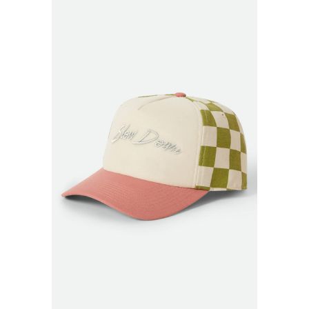 BRIXTON KEPS - SLOW DOWN MP SNAPBACK - Sublime Green Gingham/Whitecap/Italian Clay