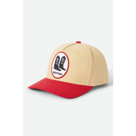 BRIXTON KEPS - TWO BOOTS C NP MP SNAPBACK YELLOW/RED
