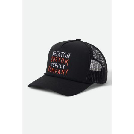 BRIXTON KEPS - WHEATON C NP HP TRUCKER HAT - BLACK/BLACK