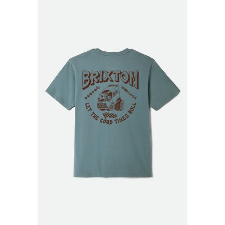 BRIXTON T-SHIRT - GARNET S/S - OCEAN BREEZ