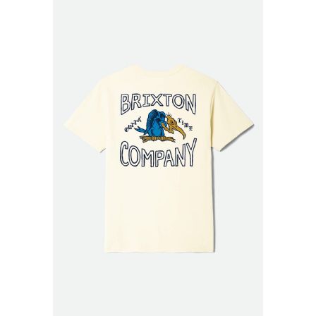 BRIXTON T-SHIRT - OUTTA S/S - CREAM