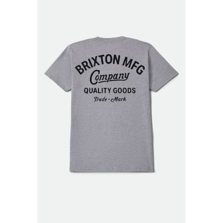 BRIXTON T-SHIRT - STRATON S/S -HEATHER GREY