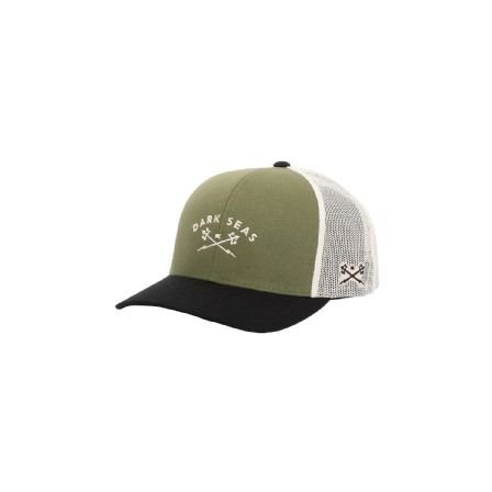 DARK SEAS CAP - MURRE TRUCKER CAP - OLIVE/BLACK