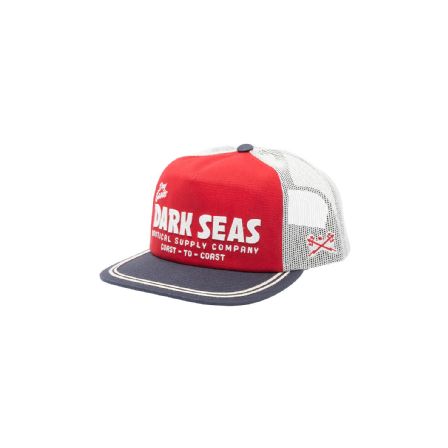 DARK SEAS CAP - NEWPORT- TRUCKER SNAPBACK RED/BLUE