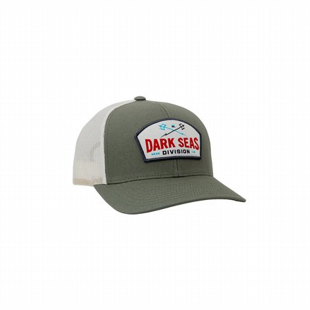 DARK SEAS CAP - PROSPECT TRUCKER CAP - OLIV/WHITE