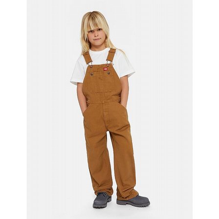 DICKIES BARN - BIB RINSED BROWN DUCK