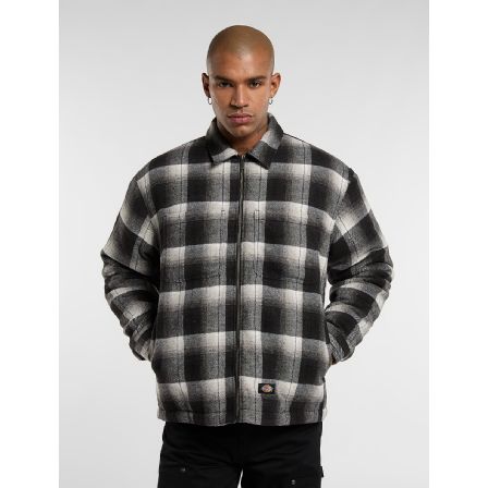 DICKIES FODRAD SKJORTA - FLORENS OVERSIZE SHACKET BLACK