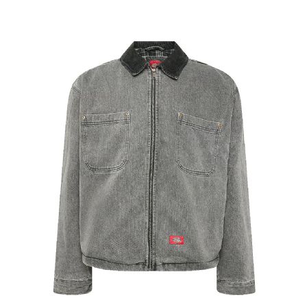 DICKIES JACKA - TAYLOR DEMIN JACKET BLACK WASH/GREY