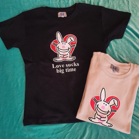 FIGURSYDD T-SHIRT - LOVE SUCKS BIG TIME BLACK