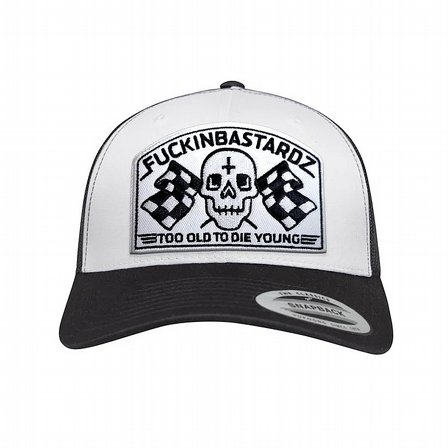 FUCKINBASTARDZ INC TRUCKER CAP - DIE OLD B/W
