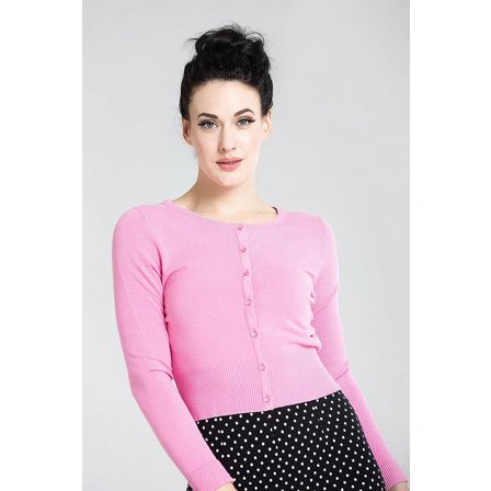 HELL BUNNY CARDIGAN - PALOMA CANDY PINK