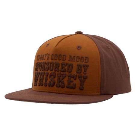KING KEROSIN - FLATBRIM CAP- �SPONSRAD AV WHISKEY � BROWN