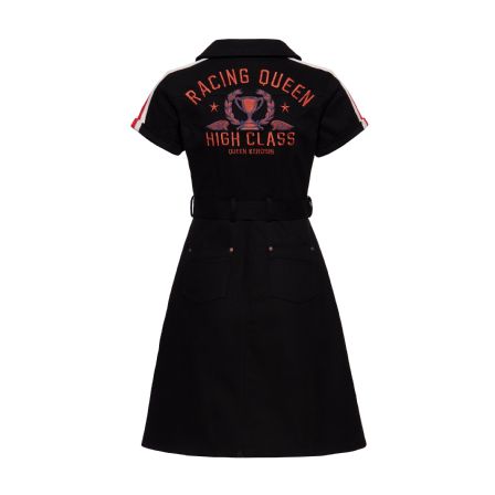 KING KEROSIN - KL�NNING RACING QUEEN DENIM A-LINE BLACK