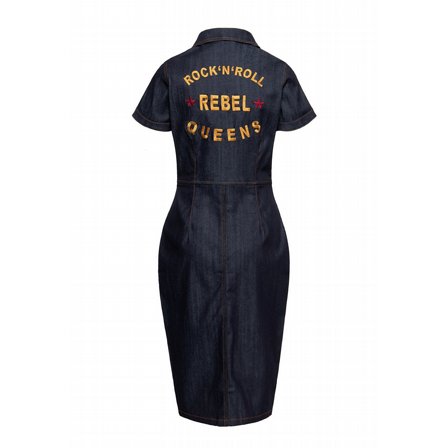 KING KEROSIN - RETRO DENIM WORKER DRESS ROCKN ROLL REBEL QUEENS