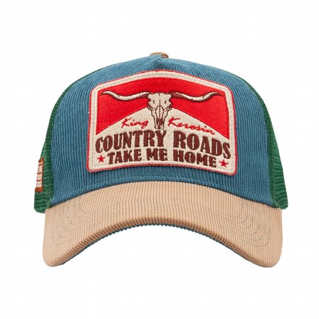 KING KEROSIN - TRUCKER CAP COUNTRY ROADS GREEN