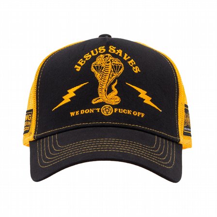 KING KEROSIN - TRUCKER CAP JESUS SAVE BLACK