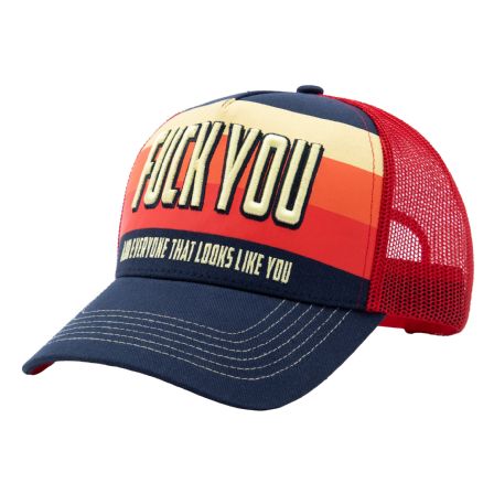 KING KEROSIN - TRUCKER CAP " FUCK YOU" RED&BLUE