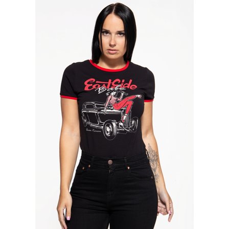 KING KEROSIN - VINTAGE CONTRAST T-SHIRT EAST SIDE BABE