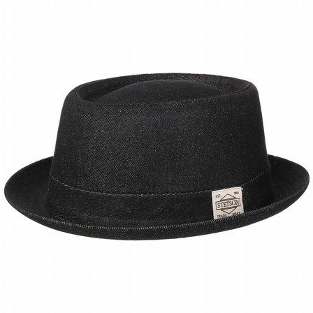 STETSON HATT - PORK PIE DEMIN BLACK