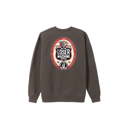 LOSER MACHINE - CREWNECK WORK HARD HW ASPHALT