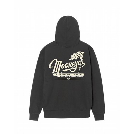 LOSER MACHINE - MOONEYS PARTNETERSHIP FLECCE HOOD PIGMENT BLACK